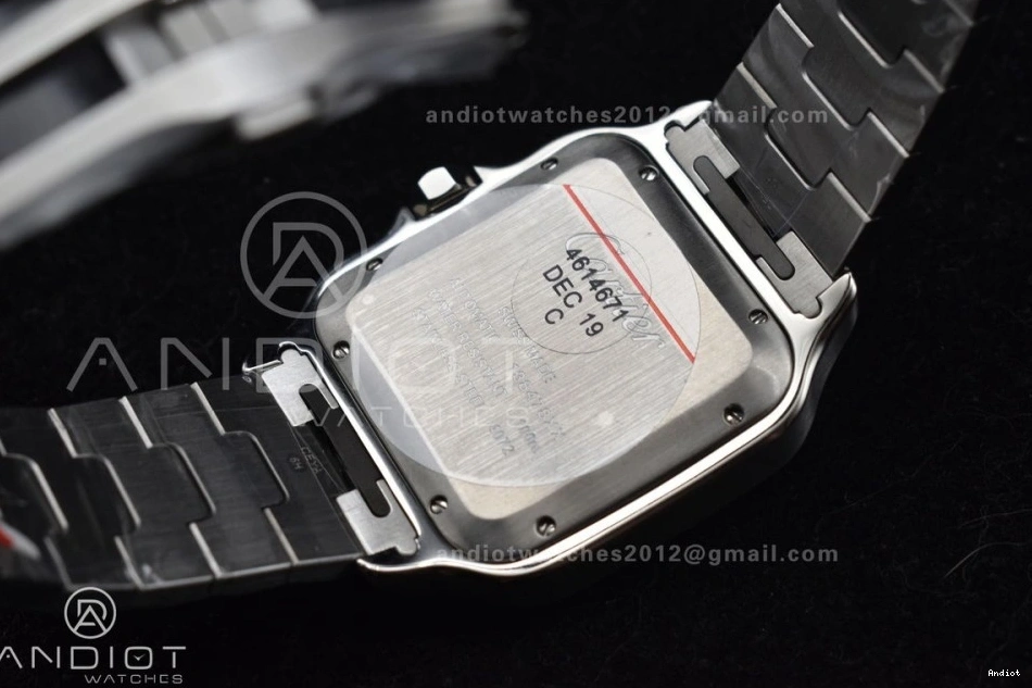 MIYOTA Black de Best SS 1:1 Santos Edition Dial on Cartier BVF SS Gray Bracelet 40mm Bezel 9015 0401